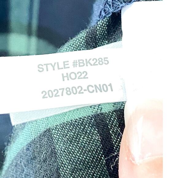 J. Crew Crewcuts Girls Green Flannel Nightgown Dress size Large 10-11 Tartan - Picture 7 of 7